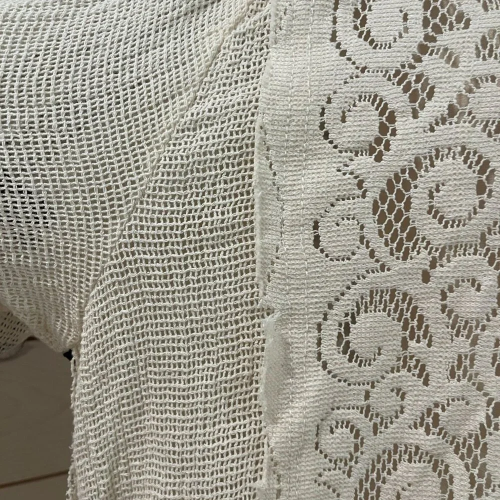 031 FP We The Free Feeling Sporty Lace Tee Ivory As Mock NWOT Size Medium - Picture 10 of 16